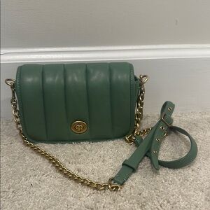 Like New Coach Pastel Green Leather Pillow Shoulder Bag